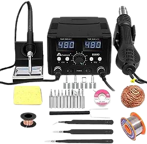 Hot air gun, rework station slider